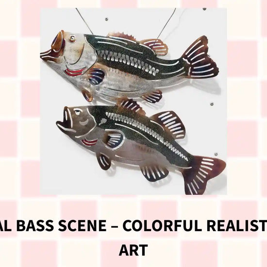 3D Metal Bass Scene &ndash; Colorful Realistic Wall Art by@Outfy